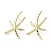 Rack Plating Brass Starfish Stud Earrings EJEW-M237-03G-1