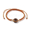 8Pcs 8 Style Natural Mixed Gemstone Donut/Pi Disc Braided Bead Bracelets Set BJEW-JB08967-2