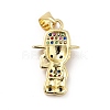 Brass Micro Pave Cubic Zirconia Pendants KK-H433-11B-G-2