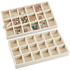 18 Grids Rectangle Wood Covered with Velvet Jewelry Trinket Display Trays AJEW-WH20054-062H-01-7