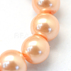 Baking Paint Pearlized Glass Pearl Round Bead Strands HY-Q003-10mm-18-3