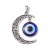 Blue Evil Eye Resin Pendants PALLOY-JF02627-1