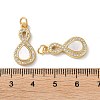 Brass Micro Pave Cubic Zirconia Pendants KK-B083-01G-3