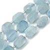 Natural Aquamarine Beads Strands G-C098-A10-01-1
