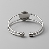 Brass Double Wire Cuff Bangle Makings KK-WH0031-31P-2