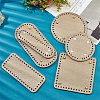 6Pcs 6 Style Flat Round PU Leather Knitting Crochet Bags Nail Bottom Shaper Pad DIY-PH0021-06C-5