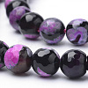 Dyed Natural Fire Crackle Agate Beads Strands X-G-Q462-125A-8mm-3