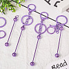 5Pcs Alloy and Brass Bar Beadable Keychain for Jewelry Making DIY Crafts DIY-SW0001-15C-4