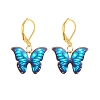 Alloy Enamel Butterfly Dangle Leverback Earrings EJEW-JE05045-5