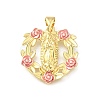 Brass Enamel Pendants KK-Q066-30G-1