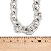 13MM 304 Stainless Steel Textured Cable Chain Necklaces NJEW-Z105-02P-5