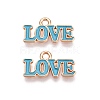 Valentine's Day Theme Alloy Enamel Pendants ENAM-T020-50D-07-1