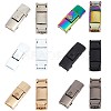 6 Pairs 6 Colors Zinc Alloy One-click Hook Buckle for Canvas Sports Shoes FIND-GF0004-54-1