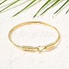 Brass Open Cuff Bangles with S Clasps for Women KK-CBA782E-01-2
