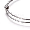 Adjustable Stainless Steel Expandable Bangle Making X-BJEW-F243-06P-2