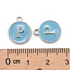 Platinum Plated Alloy Enamel Charms ENAM-S118-04P-P-3