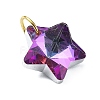 Electroplated Glass Charms PALLOY-JF03060-4