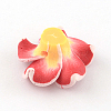 Handmade Polymer Clay 3D Flower Plumeria Beads CLAY-Q192-15mm-08-2