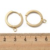 201 Stainless Steel Huggie Hoop Earrings Findings STAS-A167-01D-G-3