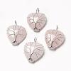 Natural Rose Quartz Pendants G-G713-F02-2