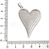 Brass Micro Pave Clear Cubic Zirconia Pendants KK-U076-17P-3