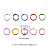 1000pcs 10 Colors Aluminum Jump Rings ALUM-CJ0001-20-2