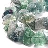 Rough Raw Natural Green Fluorite Beads Strands G-J390-B02-2