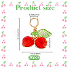 30Pcs Cherry Glass Pendants PALLOY-HY00111-2