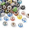 Mixed Styles Handmade Lampwork Large Hole Rondelle European Beads LPDL-L003-03-1