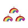 Rainbow Color Pride Alloy Enamel Pendants ENAM-K067-23-2