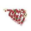 Glass Seed Beaded Christmas Tree Big Pendants PALLOY-TA00330-01-3