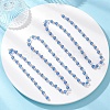 Handmade 304 Stainless Steel Glass Rondelle Link Chains AJEW-JB01460-02-1