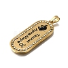 Oval with 12 Constellation 304 Stainless Steel Rhinestone Pendants STAS-M119-08H-G-3