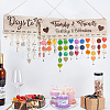 CHGCRAFT 2 Sets 2 Style Hanging Wooden Wall Birthday & Cellebration Reminder Board HJEW-CA0001-25-4