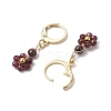 Natural Mixed Stone Leverback Earrings EJEW-JE06165-5