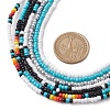 Glass Bead Necklaces for Women NJEW-JN04671-3