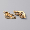 Alloy Crystal Rhinestone Connector Charms RB-WH0001-06D-2