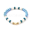 Handmade Polymer Clay Beads Stretch Bracelets Sets BJEW-JB06353-02-4