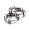Tarnish Resistant 202 Stainless Steel Huggie Hoop Earrings X-EJEW-L205-02F-P-2