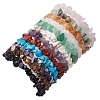 12Pcs 12 Styles Constellations Mixed Gemstone Chip Beaded Stretch Bracelets Sets BJEW-JB10931-5