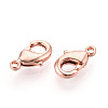 Brass Lobster Claw Clasps KK-YW0004-01A-RG-2