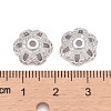 Eco-Friendly 6-Petal Flower Brass Micro Pave Cubic Zirconia Bead Caps ZIRC-M098-01P-FF-4