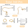 120Pcs 304 Stainless Steel French Earring Hooks with Ball STAS-SC0008-48-2