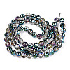 Transparent Electroplate Glass Bead Strands EGLA-TAC0003-04J-2