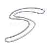 304 Stainless Steel Flat Snake Chains Necklaces X-NJEW-G340-04P-01-2