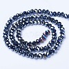 Electroplate Glass Beads Strands EGLA-A034-P1mm-B-3