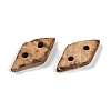 Carved Rhombus 2-hole Basic Sewing Button SHEL-K009-02-2