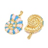 Brass with Enamel Pendants KK-CBA415D-05G-2