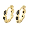 Brass Micro Pave Cubic Zirconia Huggie Hoop Earrings EJEW-K083-34G-A-5