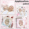 4Pcs 4 Styles Ballet Theme Brass & Iron Enamel Bookmarks with Chain and Bowknot Charms AJEW-SP0002-24-4